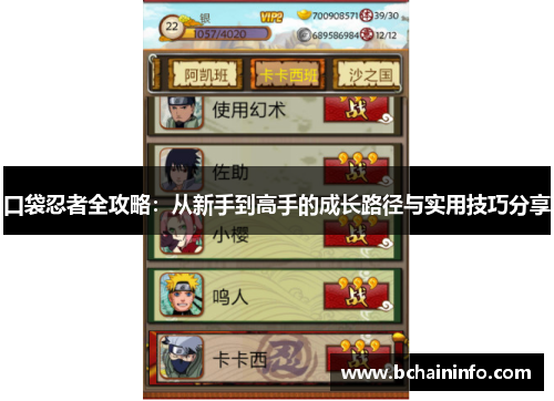 口袋忍者全攻略:从新手到高手的成长路径与实用技巧分享 口袋忍者全攻略:从新手到高手的成长路径与实用技巧分享